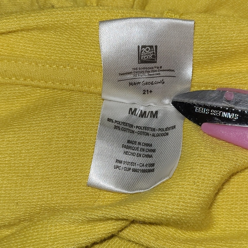 Bart Simpson EAT MY SHORTS Mens MED Hoodie Sweater Pull Over Rare - Picture 8 of 8
